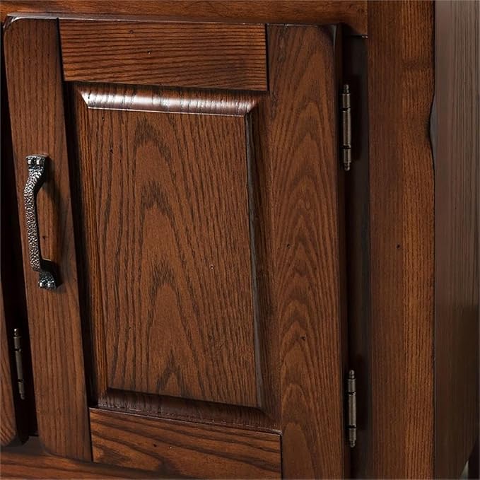 Leick Home 89360 Rustic Oak TV Stand - Image 7