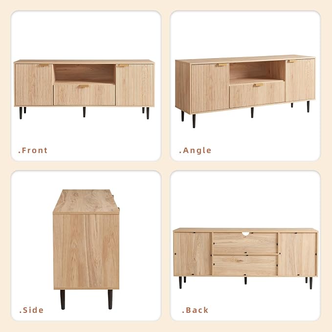 Okvnbjk Modern TV Stand for 65 Inch TV, TV Consoles for Living Room, Media - Image 6
