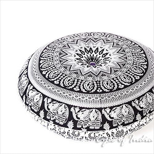 Mandala Floor Pillow Cover Meditation Cushion Seating Throw Hippie Round - Image 2