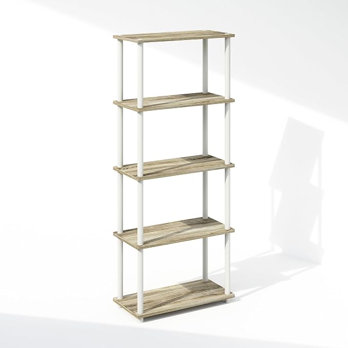 Furinno Turn-N-Tube Book Shelf, 5-Tier Bookshelf, Bookcase - Image 4