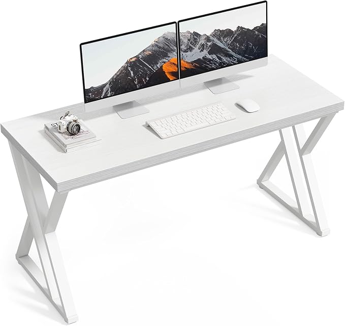 LITTLE TREE 55 Inch Large Simple Industrial Computer Desk Study Writing Table by LITTLETREE