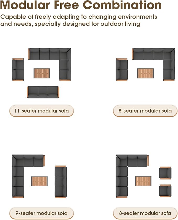 Aluminum Outdoor Patio Furniture 3 Seats, All-Weather Outdoor Patio Sofa - Image 6