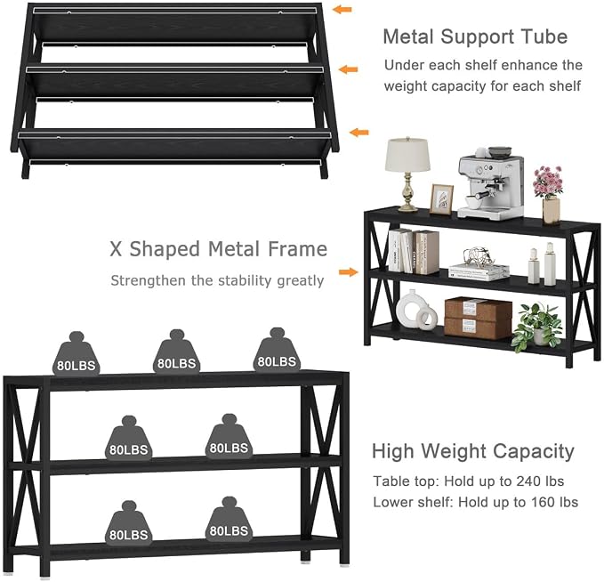 FATORRI Console Table for Entryway, Long Sofa Table - Image 4