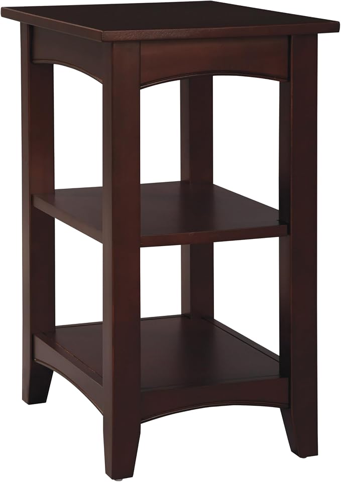 Shaker Cottage End Table with Dual Storage Shelves, Transitional Cottage Styling by AlaterreFurniture