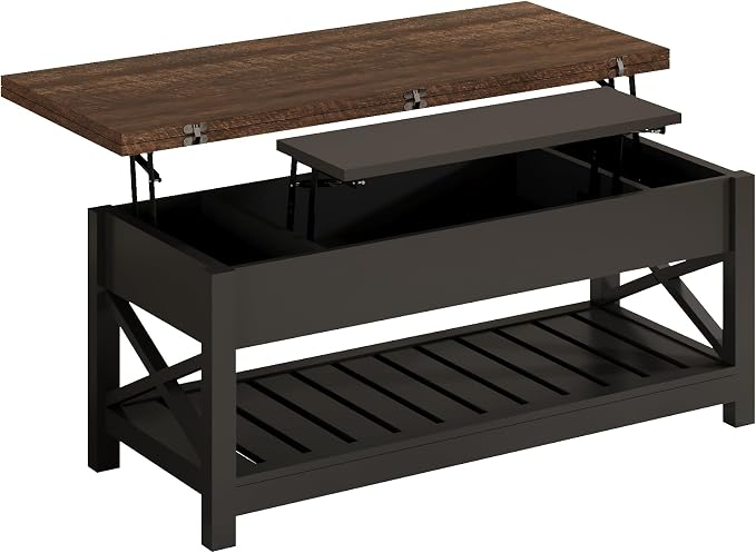 ChooChoo Coffee Table Lift Top, Coffee Table Converts to Dining Table - Image 4