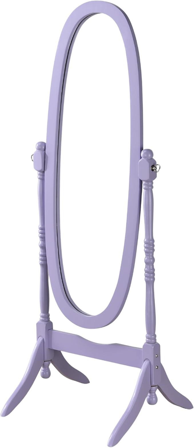 Roundhill Furniture Traditional Queen Anna Style Wood Floor Cheval Mirror - Image 4