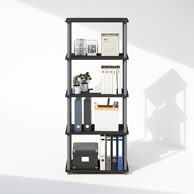Furinno Turn-N-Tube Book Shelf, 5-Tier Bookshelf, Bookcase - Image 5