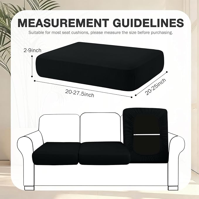 hyha 12Pcs Patio Cushion Covers, Stretch Outdoor Couch Cushion Covers - Image 2