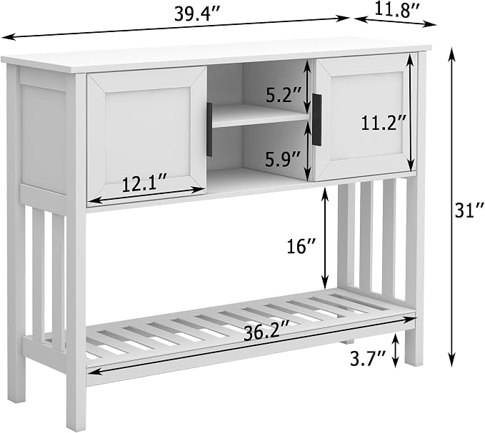 TaoHFE White Console Table - Image 2