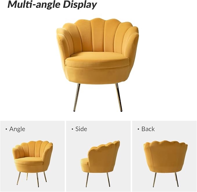 HULALA HOME Velvet Accent Chair - Image 3