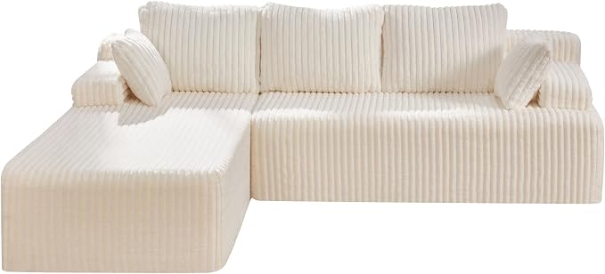 Hobestluk Modular Sectional Sofa Couches L-Shape Couch 3 Seat Modular Sofa - Image 8
