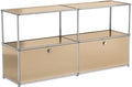 Modern Storage Cabinet Brown F Versatile Free-Standing Large Organizer by ARVORAHome
