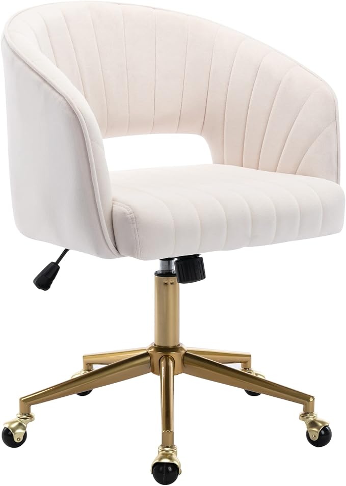 Home Office Chair Swivel Velvet Desk Chair Accent Armchair Upholstered Modern by KCC