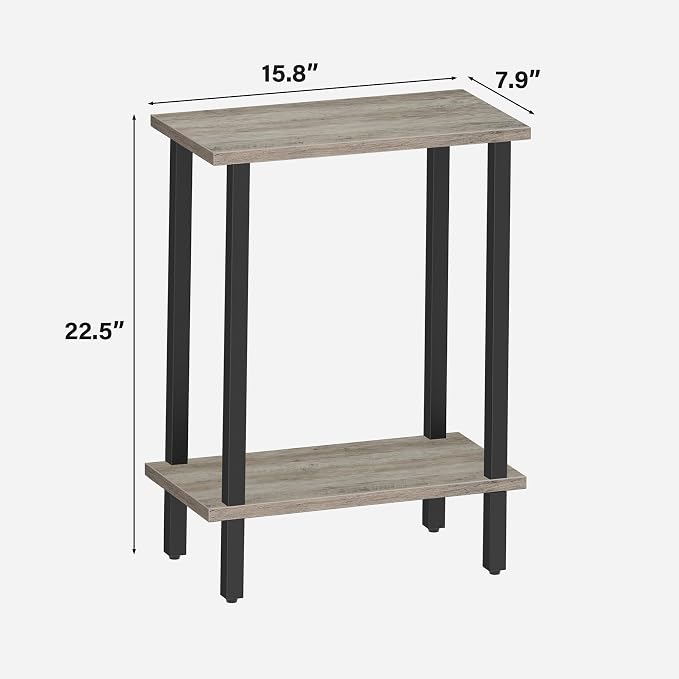 TUTOTAK Small Side Table, Narrow End Table, Skinny Sofa Table, Slim Nightstand - Image 3