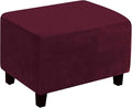 Ottoman Cover, Stretch Rectangle Velvet Ottoman Slipcovers of Foot Stool by LiveGo