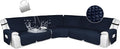 HDCAXKJ 100% Waterproof Reclining Sectional Couch Covers L Shape Recliner Sofa by HDCAXKJ