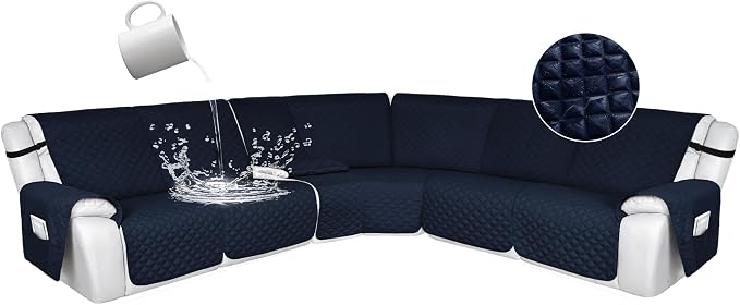 HDCAXKJ 100% Waterproof Reclining Sectional Couch Covers L Shape Recliner Sofa by HDCAXKJ