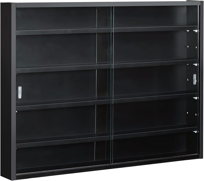 HOMCOM 5-Tier Display Cabinet, Glass Door Cabinet by HOMCOM