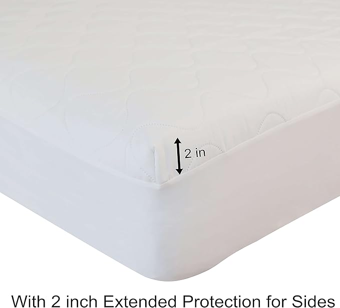 Quilted Waterproof Split Top California King Mattress Protector Pad - Image 4
