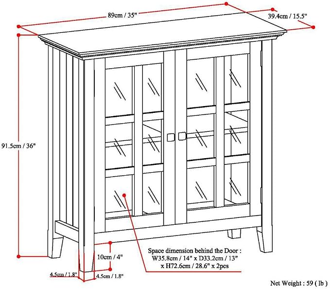 SIMPLIHOME Acadian Storage Cabinet - Image 2