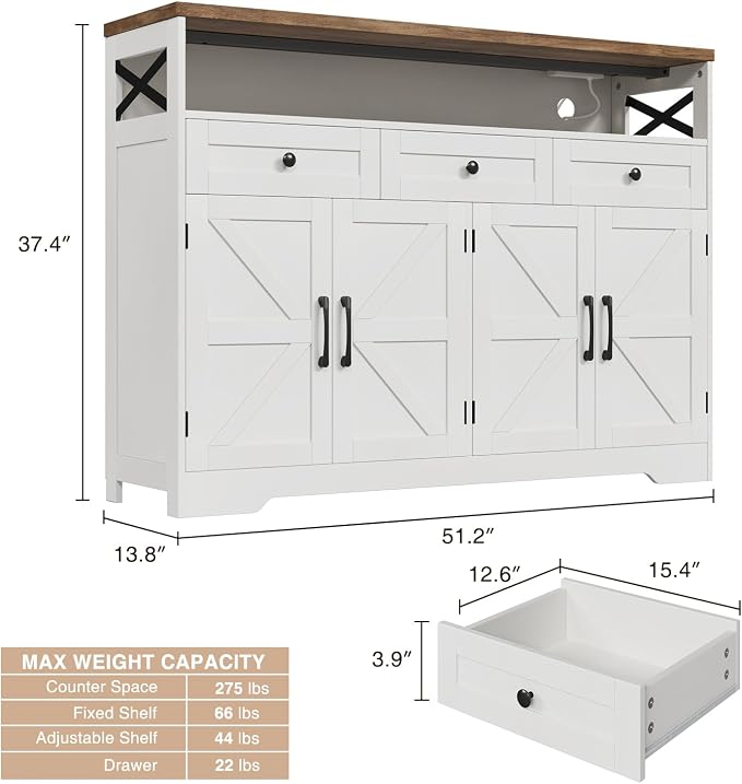 Befrases Farmhouse Buffet Cabinet - Image 3