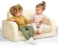 3-in-1 Extra Wide Convertible Kids Couch, Flip Open Toddler Couch to Lounger by LittleDove