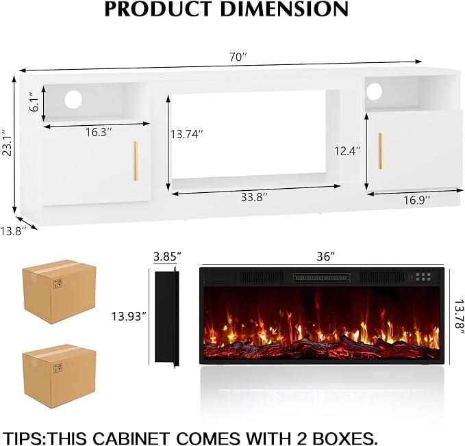 Lemberi Fireplace TV Stand - Image 2