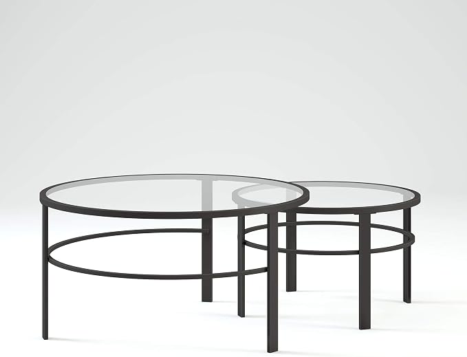 Henn&Hart Round Nested Coffee Table in Blackened Bronze, Coffee Table coffee - Image 14