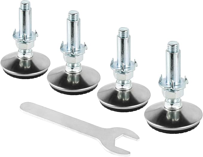 4 Set M10 Leveling Feet with 4-Pronged T Nut, Adjustable Leg Levelers Heavy by Zernmiarder