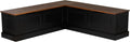 Linon Harris Black and Walnut Backless Kitchen Dining Nook by Linon