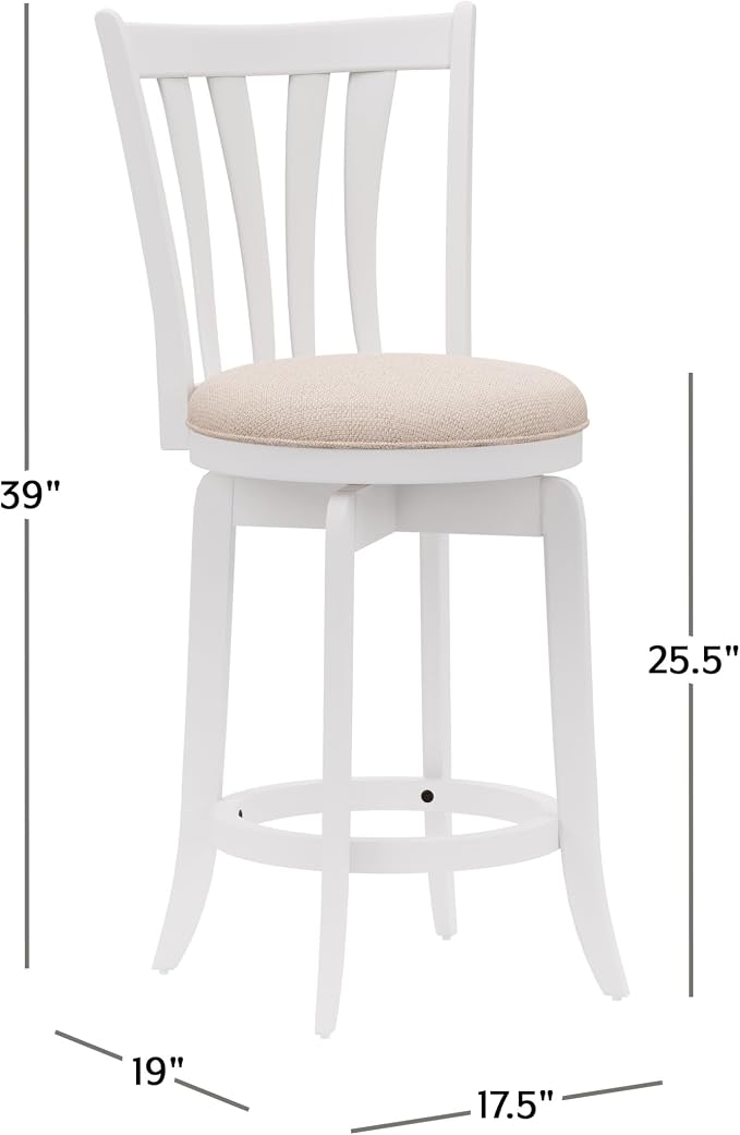 Hillsdale 25.5" Savana Wood Swivel Counter Height Stool - Image 3