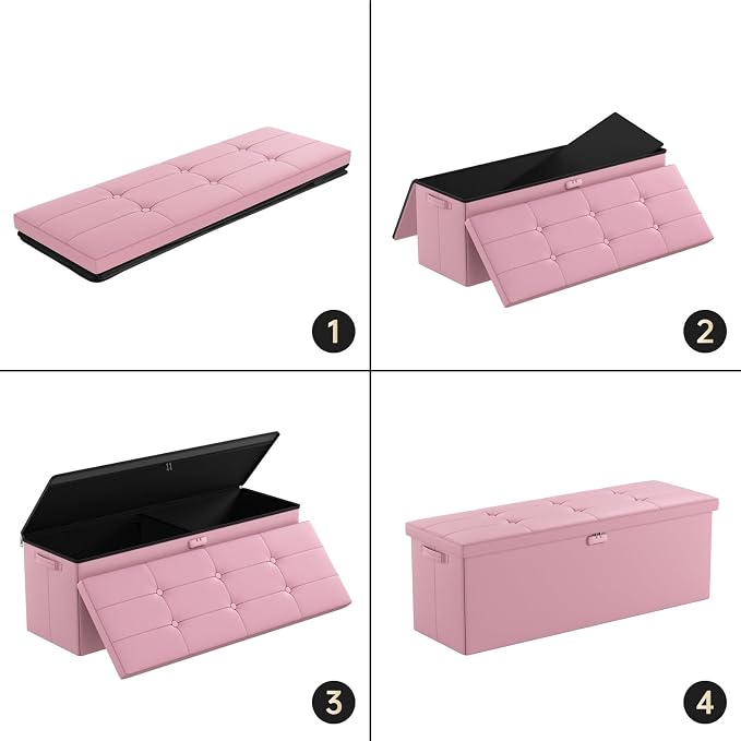 ENGPOW Storage Ottoman, Fireproof Folding Bench - Image 7