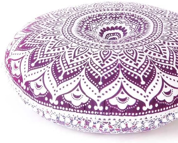 Mandala Floor Pillow Cover Meditation Cushion Seating Throw Hippie Round - Image 2