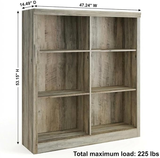 GarveeHome 6 Cube Storage Organizer, 53 Inch Tall Bookcase - Image 2