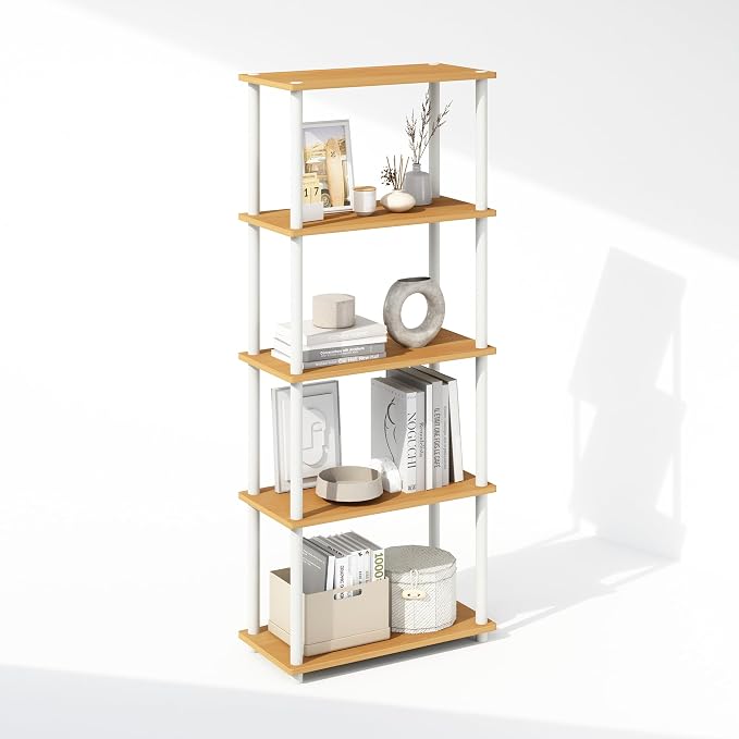 Furinno Turn-N-Tube Book Shelf, 5-Tier Bookshelf, Bookcase by Furinno-FitsYourSpaceFitsYourBudget