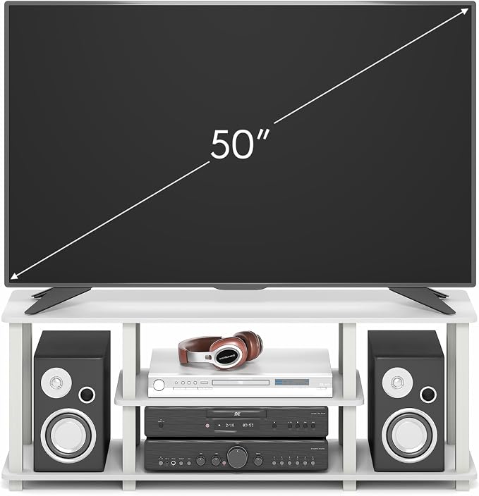 Furinno Turn-S-Tube TV Stand, 3-Tier No Tools 3D Entertainment Center - Image 6