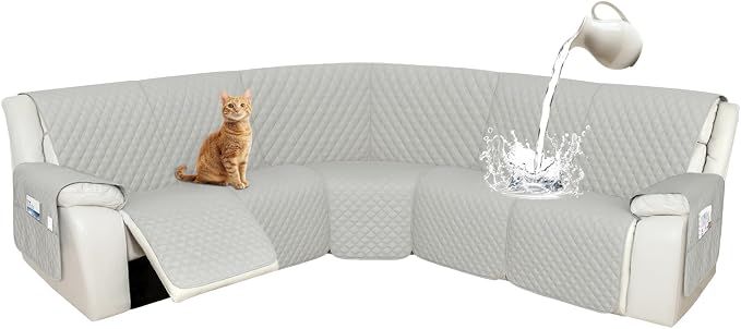 Arfntevss Recliner Sectional Couch Covers 1OO% Waterproof L Shape Sofa Cover by Arfntevss