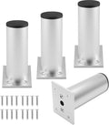 Set of 4 Furniture Legs 4 Inch, Adjustable Aluminum Alloy Cabinet Legs by Kyuionty