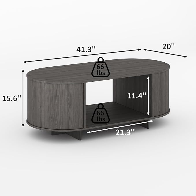 Coffee Table and TV Stand Set of 2, 76.4'' Modern TV Console, Entertainment - Image 5