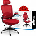 Oline ErgoAir Ergonomic Office Chair – Adjustable Lumbar Support, Flip-Up by Oline
