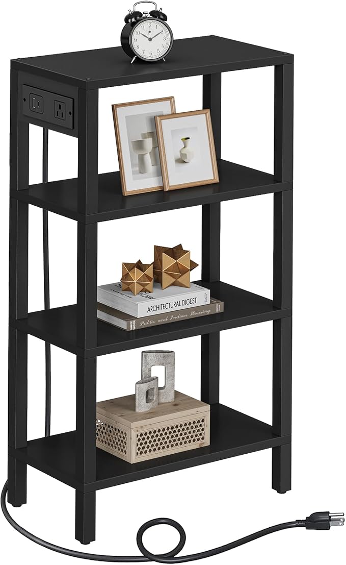 TUTOTAK Narrow Side Table with Charging Station, Small End Table with USB Ports by ChoosetutotakFurnitureBuildYourCozyHome