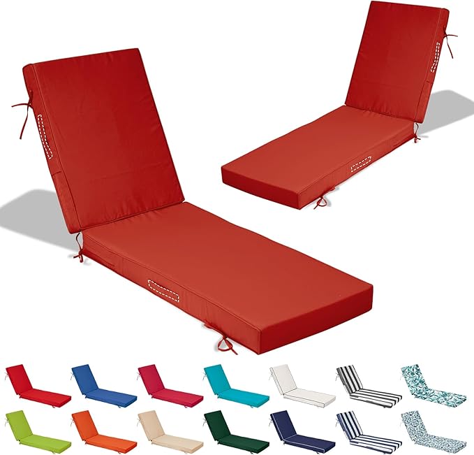 80x26x4in Lounge Cushions for Outdoor Furniture, Outdoor Lounge Chair Cushions by Odsiikly