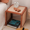 Japanese Style Wood Rattan Stool, Small Space Shoe Bench, Night Stand by Unknown