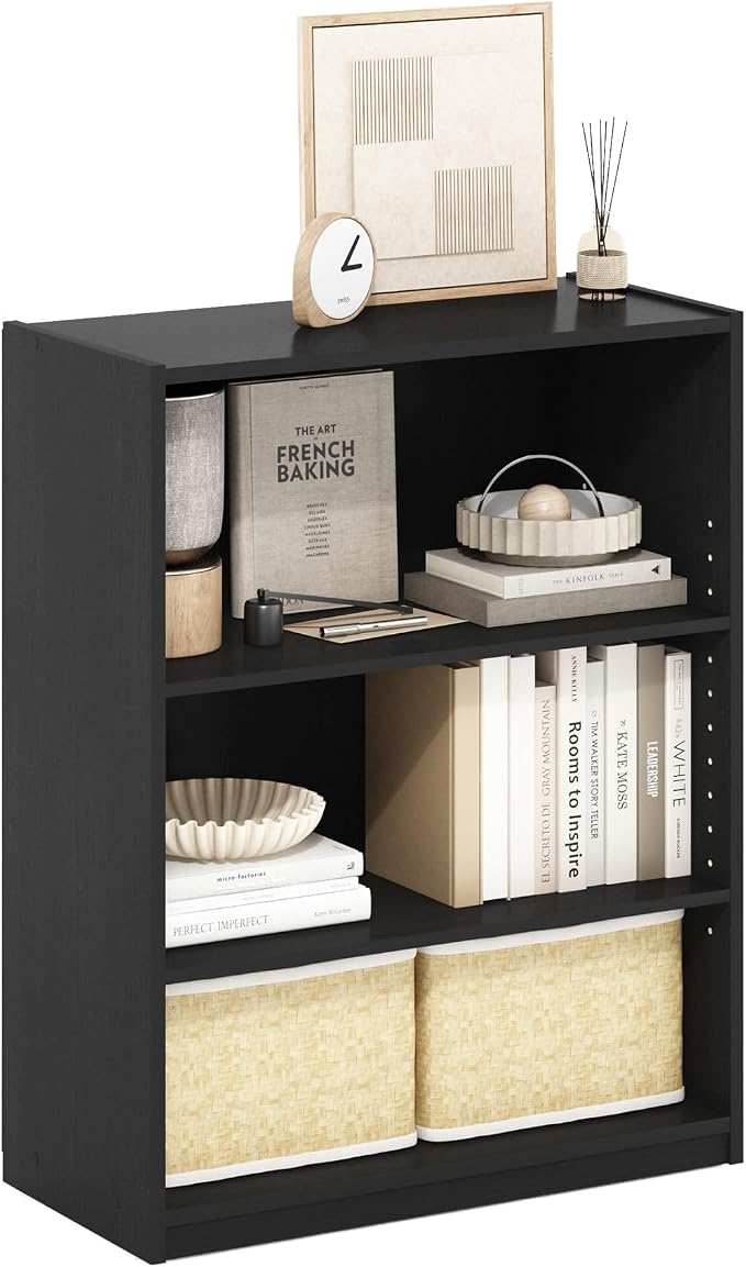 Furinno GEHRY Book Shelf, 3-Tier Small Bookshelf, Bookcase by Furinno-FitsYourSpaceFitsYourBudget