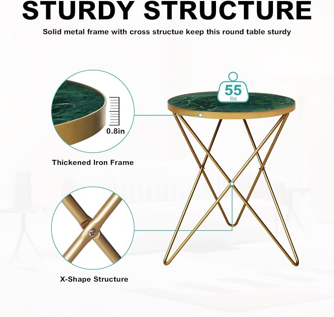 HLR Modern Round Side Table, End Table - Image 4