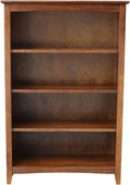Solid Wood Bookcase 48" High, Adjustable Shelves, Parawood Construction by InternationalConcepts