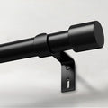 IFELS Heavy Duty Curtain Rods for Windows 72 to 144 Inch, 1 Inch Black Curtain by IFELS