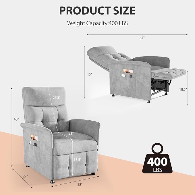 Power Recliner Chair for Adults - Image 2