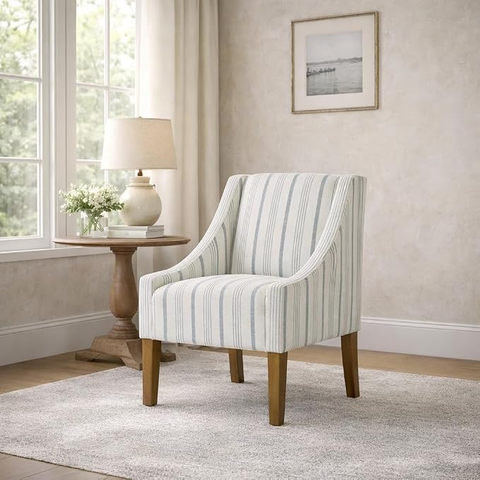 Homepop Home Decor Upholstered Classic Swoop Arm Accent Chair Accent Chairs - Image 4