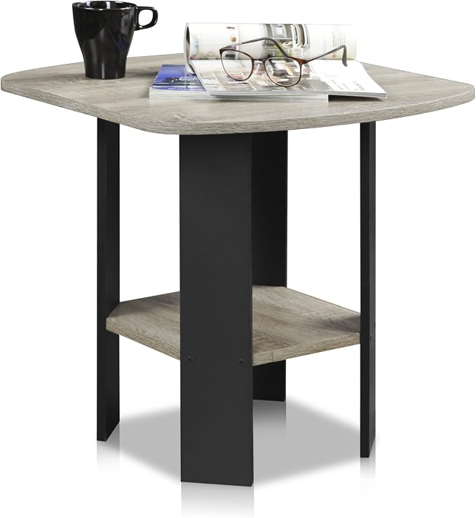 Furinno SIMPLE DESIGN Side Table, 2-Tier Modern End Table by Furinno-FitsYourSpaceFitsYourBudget